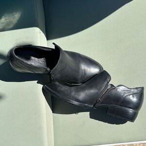 Born Black Leather Loafers